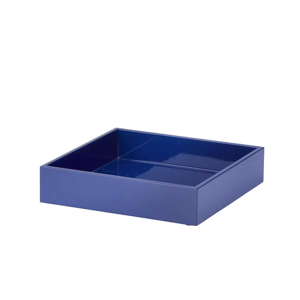 Bungalow Lacquer Square Tray Indigo 22.4x22.4x5cm