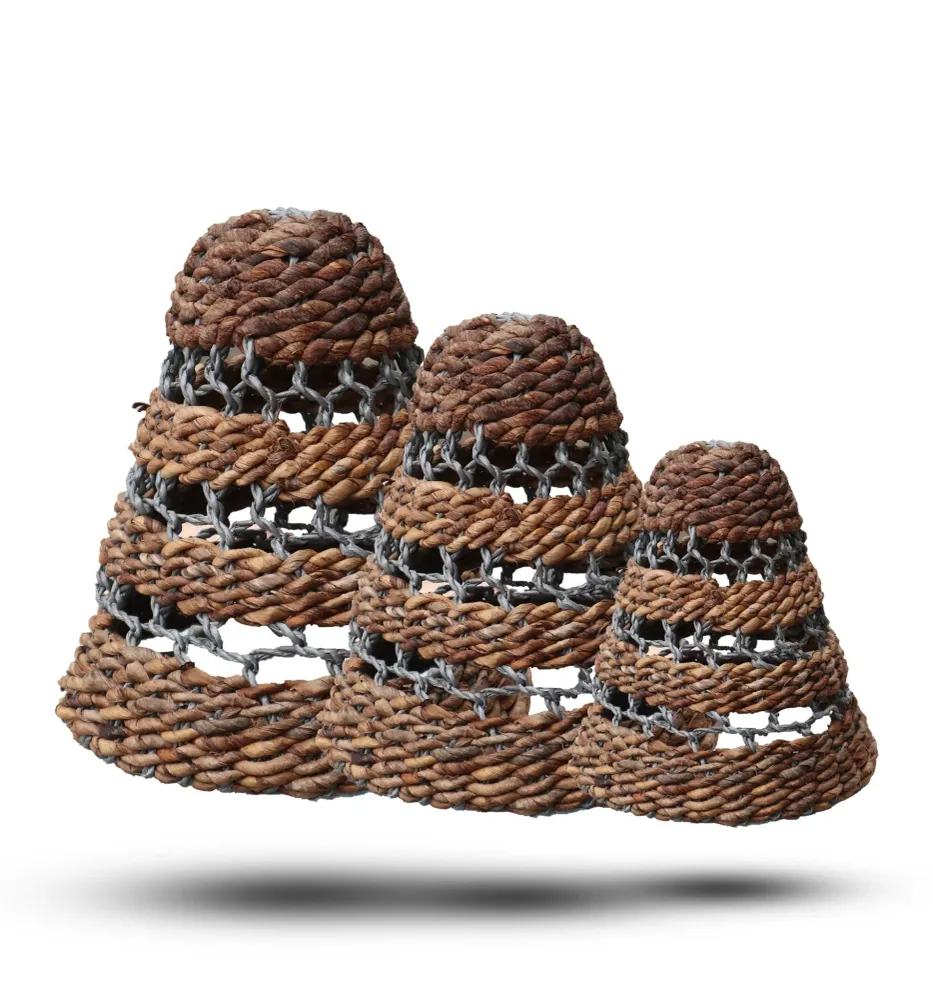 Lampeskærme Boho Bananblad Raffia 3-delt sæt