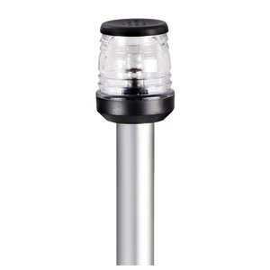 Klassisk aluminium stang 100 cm 360° sort lanterne Osculati