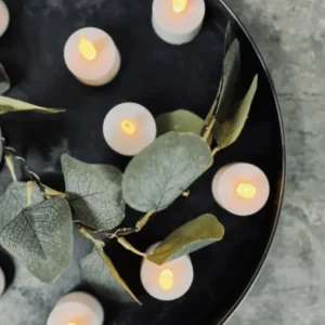 Fyrfadslys med led - 24 stk. med timerfunktion