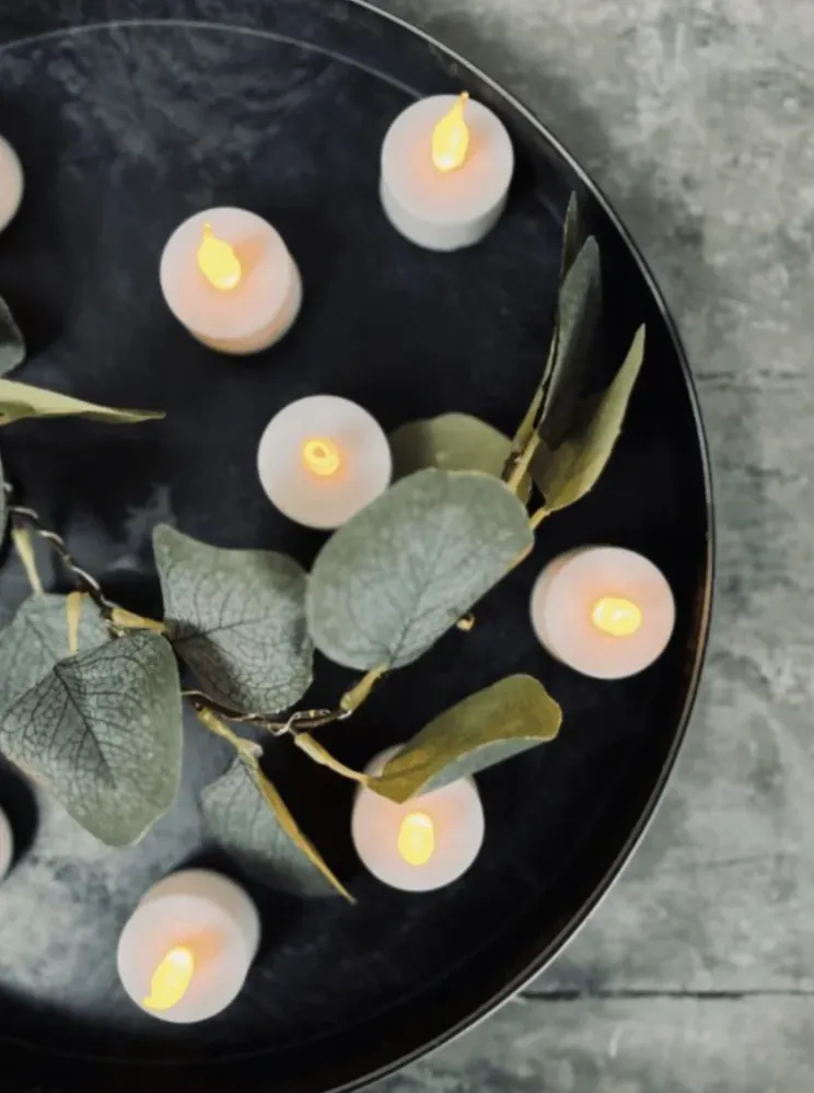 Fyrfadslys med led - 24 stk. med timerfunktion