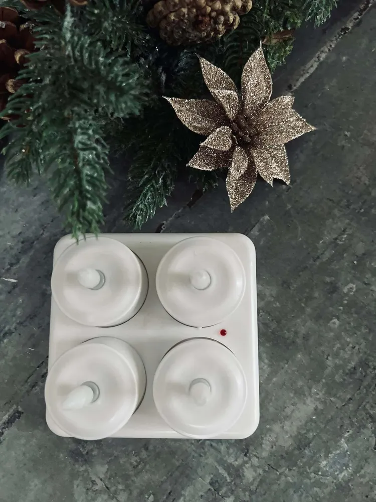LED fyrfadslys - Genopladelig - 4 stk
