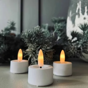 LED Fyrfadslys med 3d væge - 8 stk ink fjernbetjening