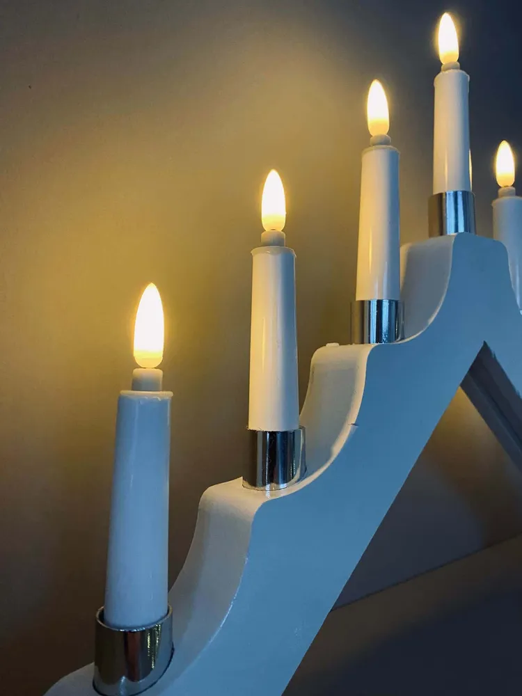 LED Trappestage til batteri m Timer - Ren Nostalgi