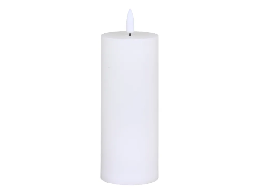 Chic Antique - Bloklys LED H15/Ø6 cm hvid