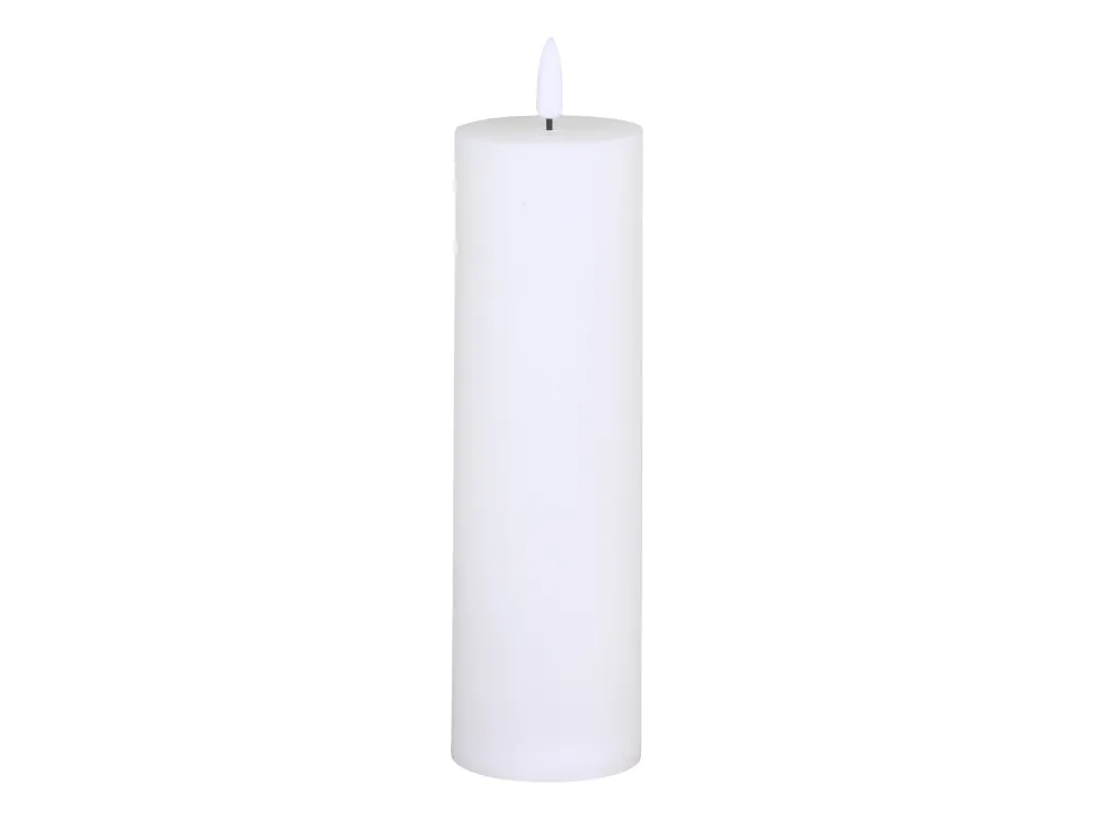 Chic Antique - Bloklys LED H20/Ø6 cm hvid