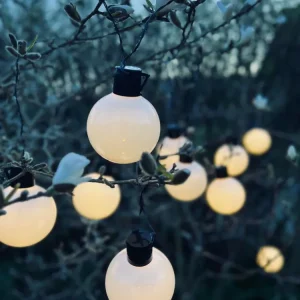 Lyskæde WHITE DOTS - Batteriboks med timer