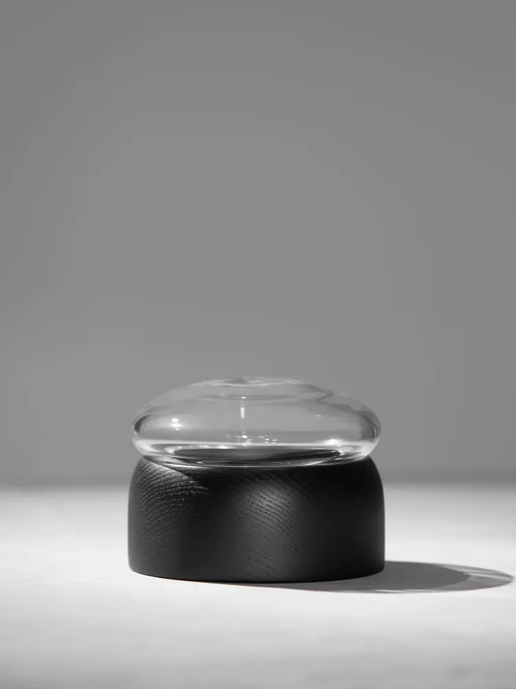 Boletus Black/Clear Glass, w. 12 cm ChiCura Living, Art & Frames