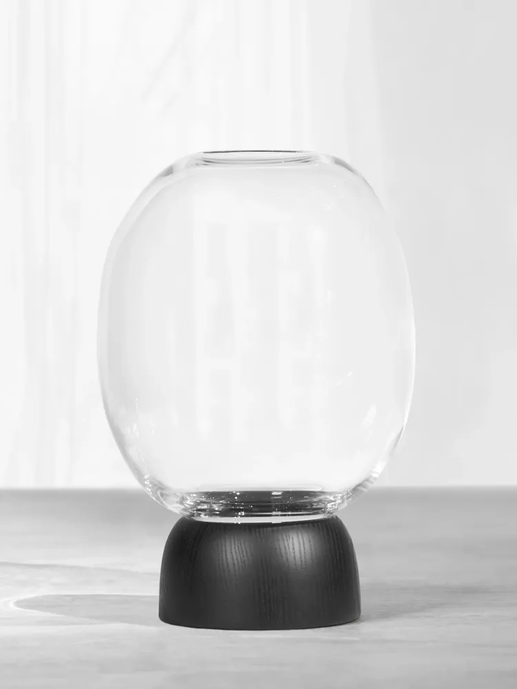 Morchella Vase Black/Clear Glass, h. 27 cm ChiCura Living, Art & Frames