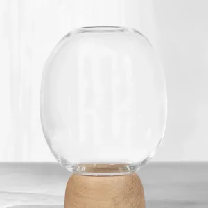 Morchella Vase Oak/Clear Glass, h. 27 cm ChiCura Living, Art & Frames
