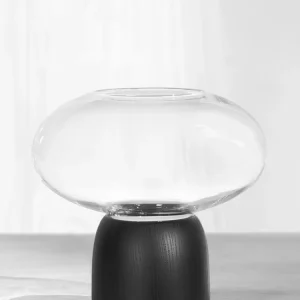 Porcini Vase Black/Clear Glass, h. 22 cm ChiCura Living, Art & Frames