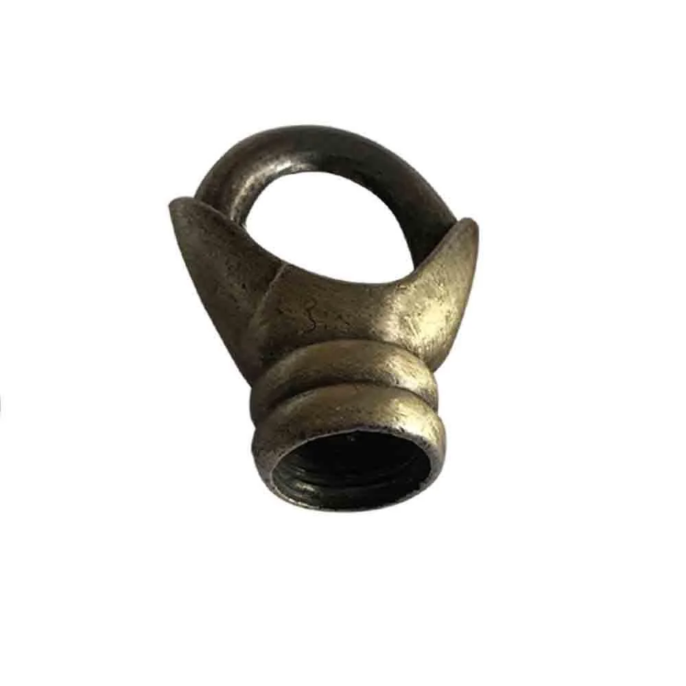 Antik messing krogring til lysekronelamper ~ 1302