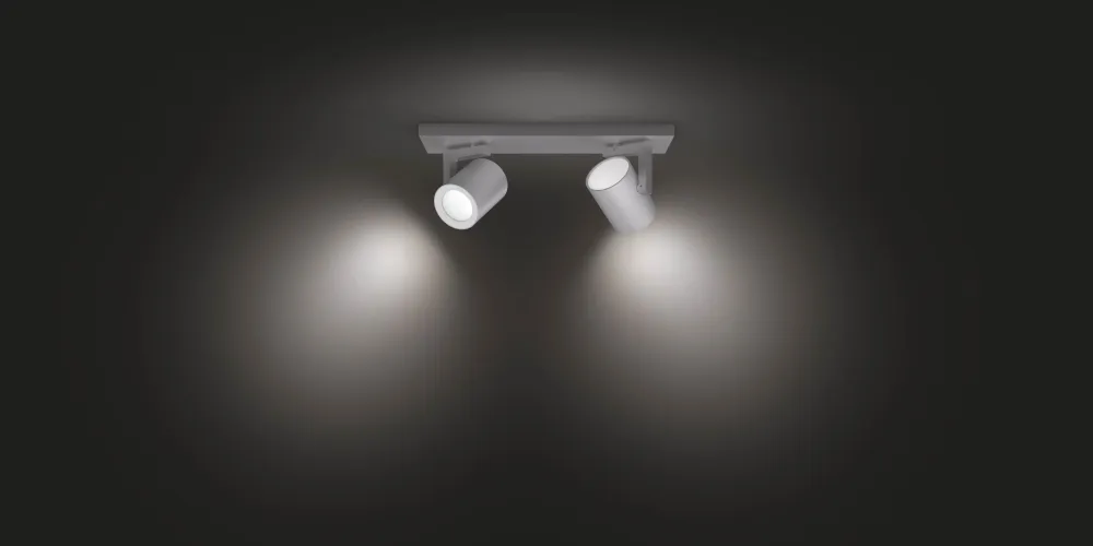 Philips Hue Argenta Hue Loftlampe 2-Spot Aluminium