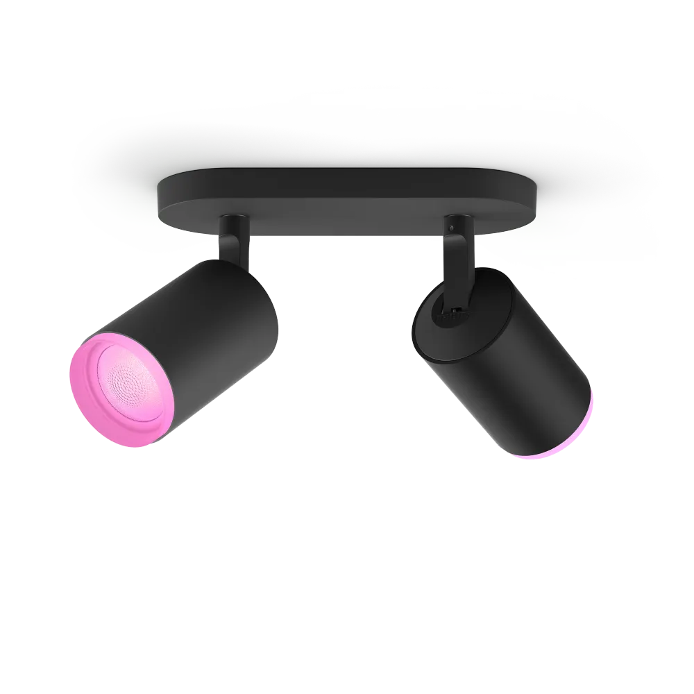 Philips Hue Fugato Hue Loftlampe 2-Spot - Sort