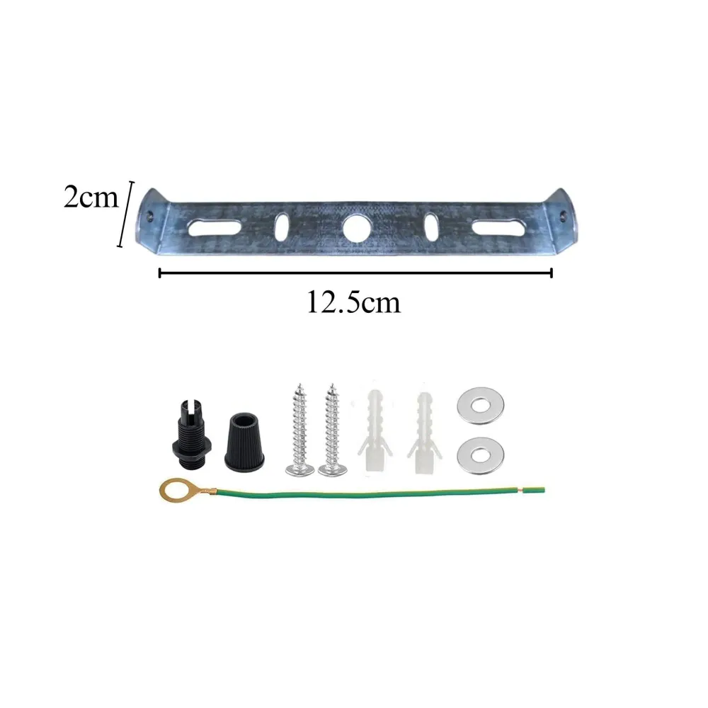 Loftrosetlampe fastgørelsesrem klemmeplade 125 mm beslag med tilbehør ~ 1284