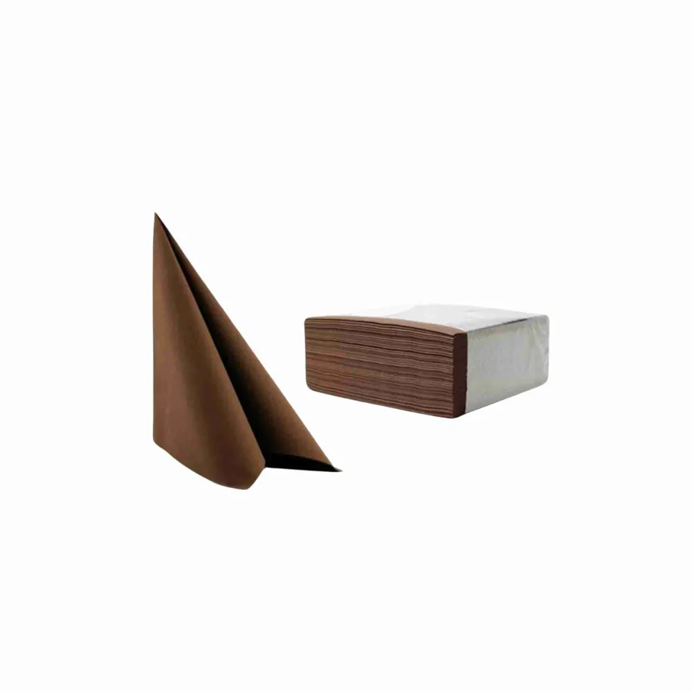 Servietter Airlaid 40x40 cm. Brun, 50 stk.