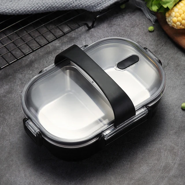 304 Stainless Steel Leak-Proof Lunch Box Black