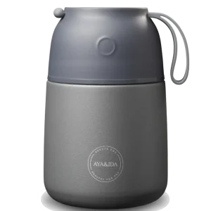 AYA&IDA - Food'ie LUNCH BOX – CHARCOAL GREY - 500 ML