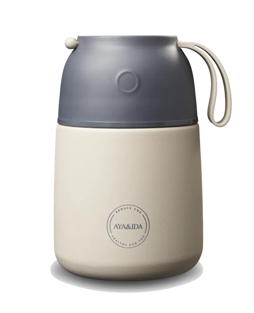 AYA&IDA - Food'ie LUNCH BOX – CREAM KHAKI - 500 ML