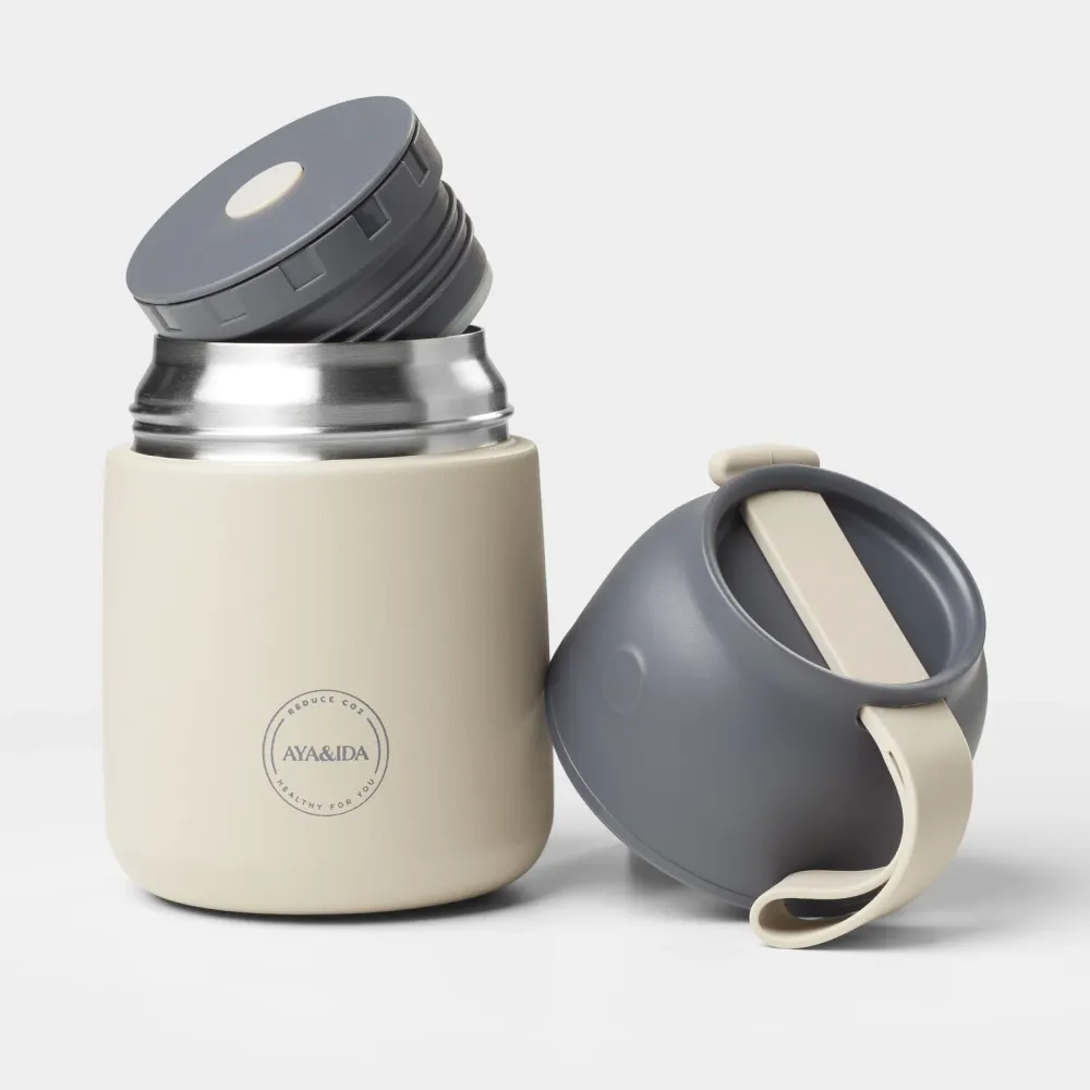 AYA&IDA - Food'ie LUNCH BOX – CREAM KHAKI - 500 ML