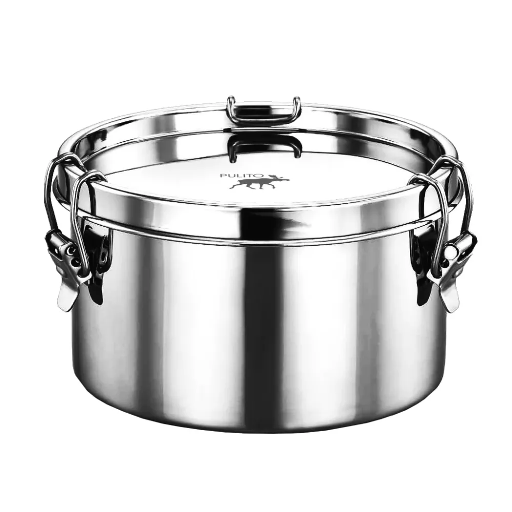 Bordkande PureLunchBox Airtight Rund – madkasse i rustfrit alloy