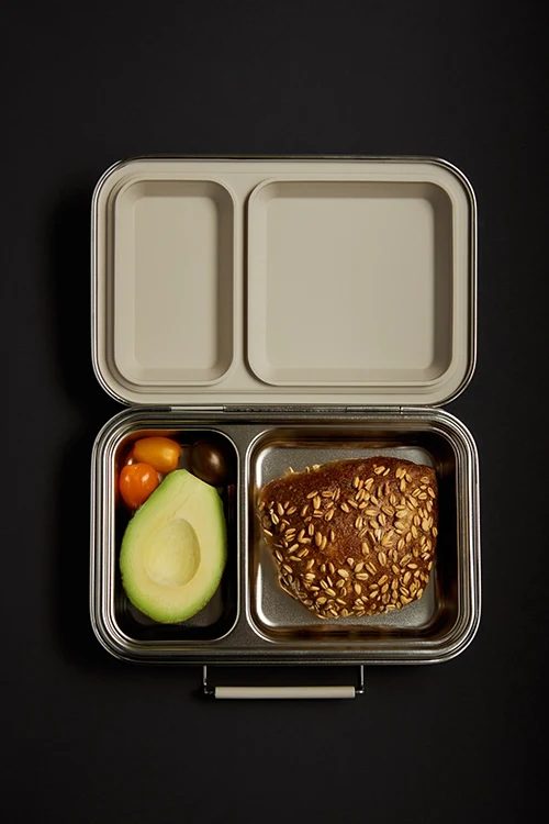 Haps Nordic - madkasse - rustfri - haps box med 2 rum