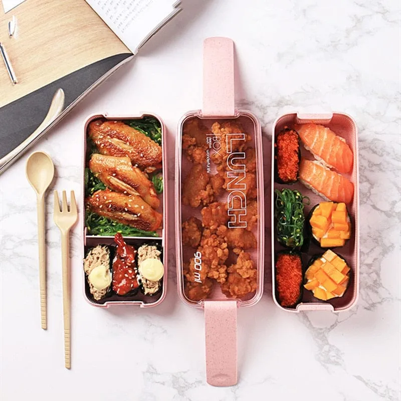 Japansk madkasse med flere rum og suppeglas Compatible IKEA Sektion Groen