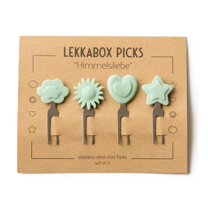 Lekkabox Bento Madpinde i rustfrit chromed, Mint