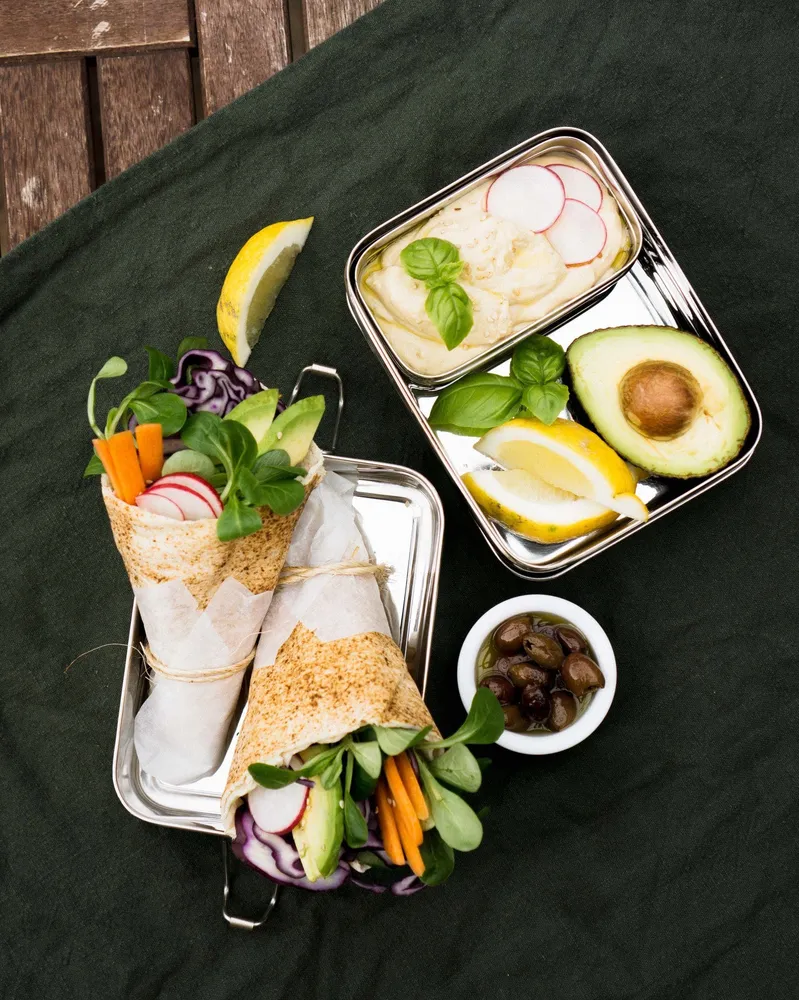 Pure Lunchbox 3-i-1 madkasse med klips-lukning i rustfri hardened fra Pulito, to størrelser