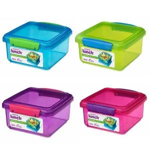 Sistema Lunch Plus Polycarbonate Color Food Box med låg - 1,2 liter