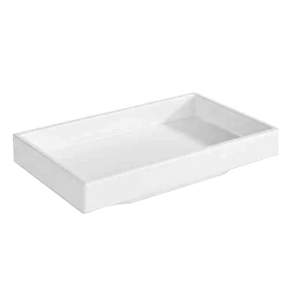 (6 stk.) Bento Box - ASIA PLUS - melamin - firkantet - kridt