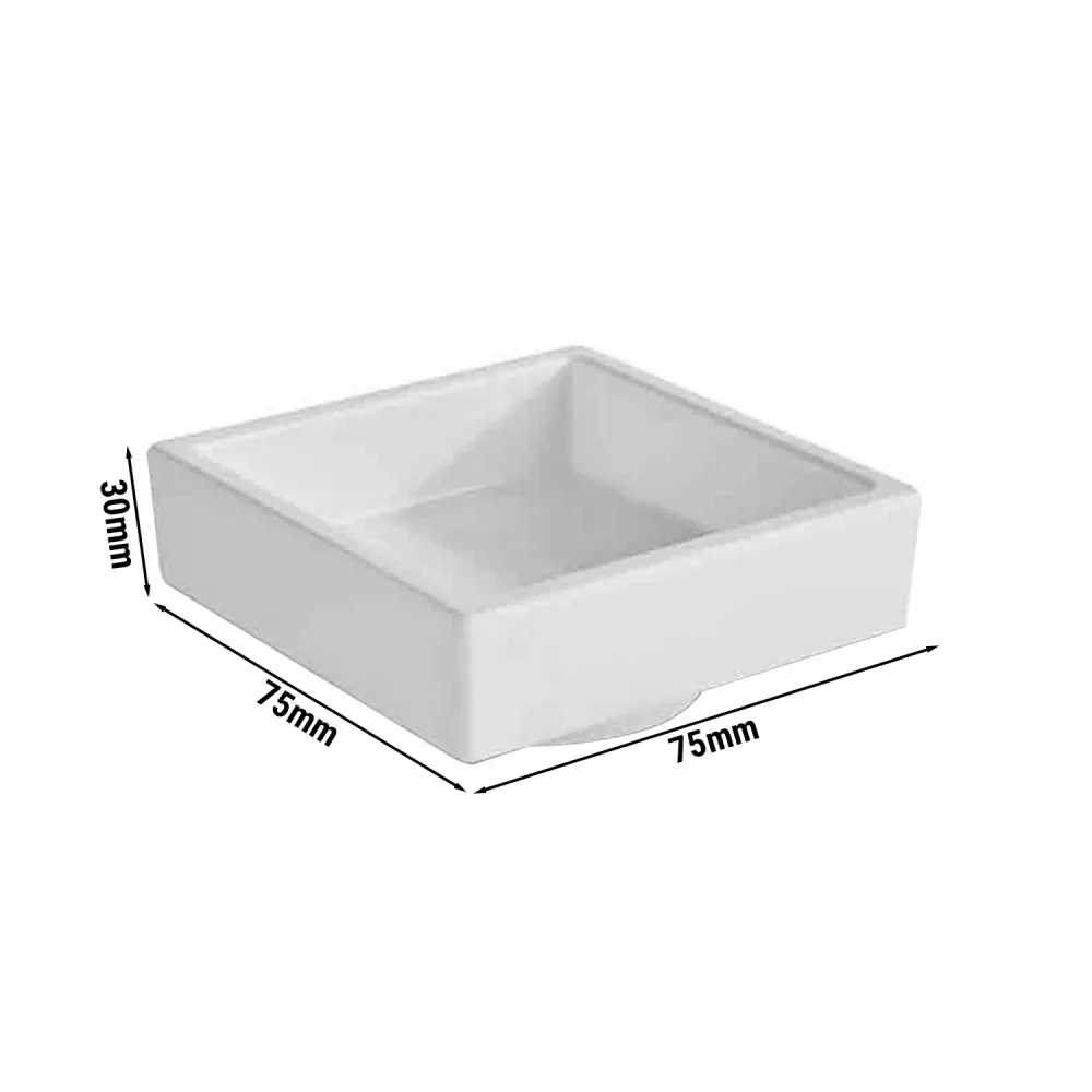 (6 stk.) Bento Box - ASIA PLUS - melamin - firkantet - ivory