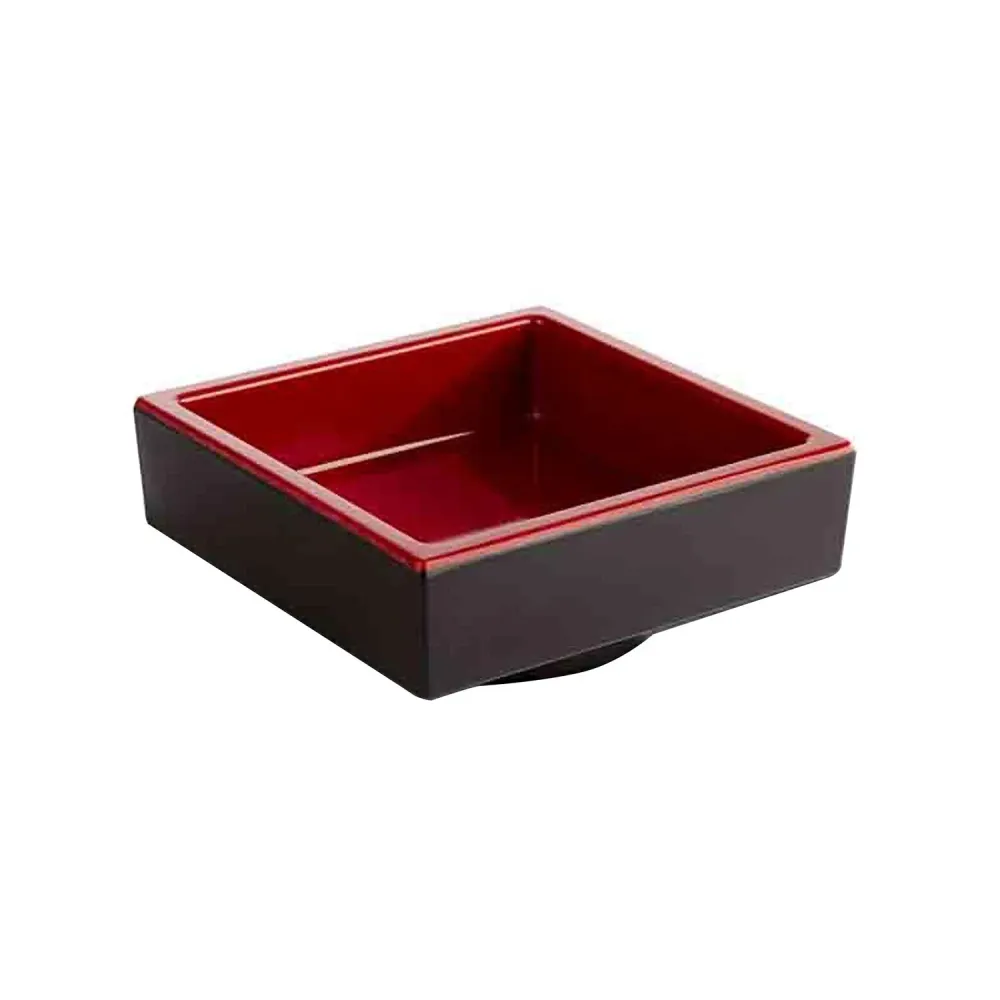 (6 stk.) Bento Box - ASIA PLUS - melamin - firkantet - onyx
