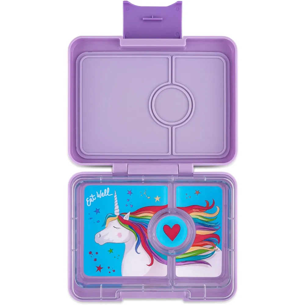 Yumbox Lavande Purple / Unicorn Tray Snack Size Bento Madkasse