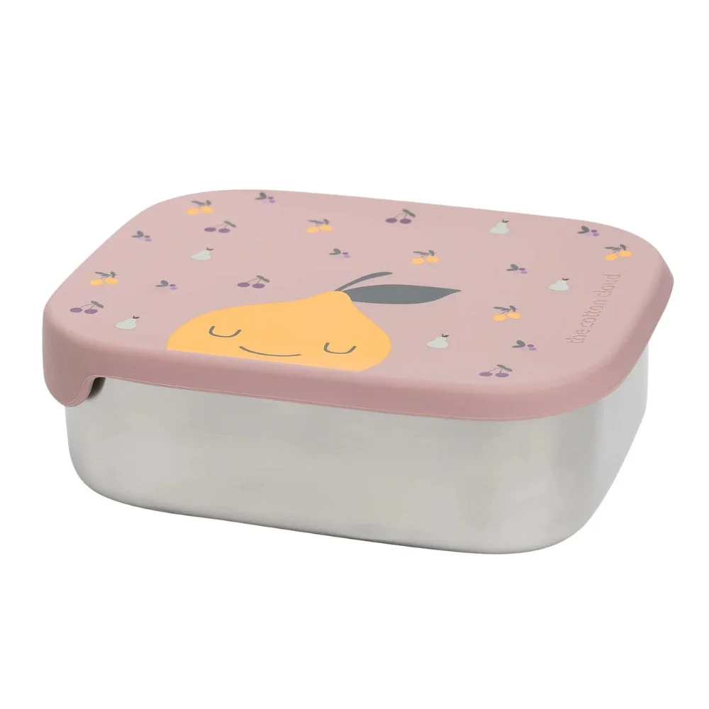 Cotton Cloud Children's rustfri stål madkasse med aftagelige rum Fruity