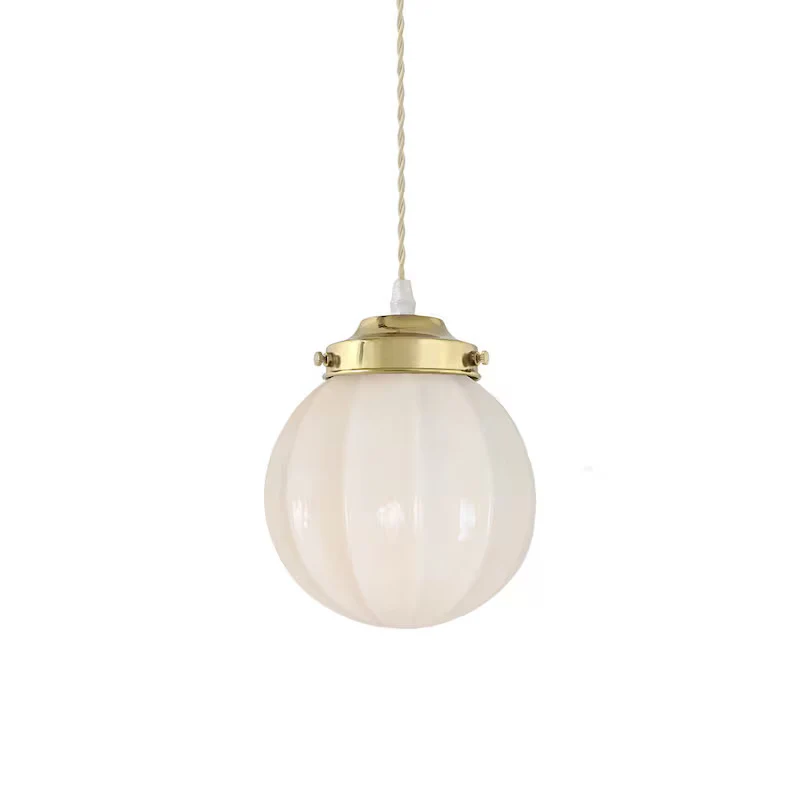 Loftlampe Marit Messing/Opal Beige Lille
