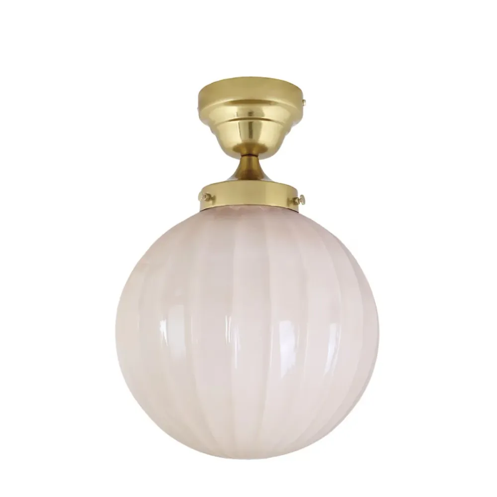 Loftlampe Marit Messing/Opal Beige Stor