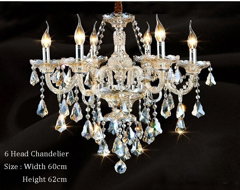 Belysning Luksus stearinlys Krystal Lysekroner Lys K9 Cognac Krystal Lysekroner Luster Lys Belysning ATY Home Decor