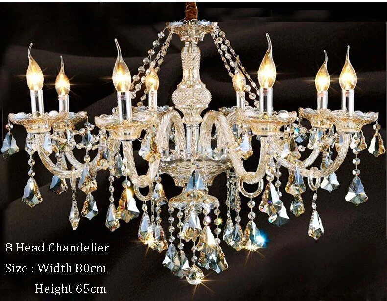 Belysning Luksus stearinlys Krystal Lysekroner Lys K9 Cognac Krystal Lysekroner Luster Lys Belysning ATY Home Decor