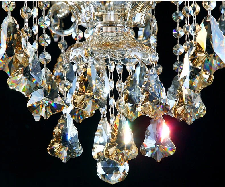Belysning Luksus stearinlys Krystal Lysekroner Lys K9 Cognac Krystal Lysekroner Luster Lys Belysning ATY Home Decor