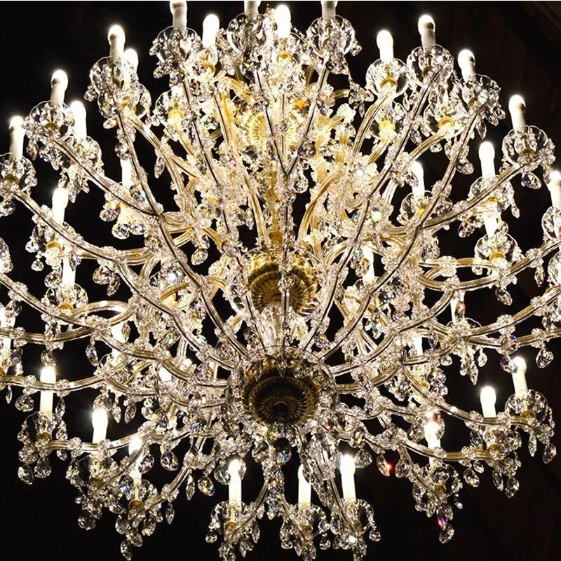 Belysning Stor Luksus Maria Theresa Krystal Lysekrone Villa dekoration Lysekrone Lys Belysning (Guld Lampehus Bredde 160cm...