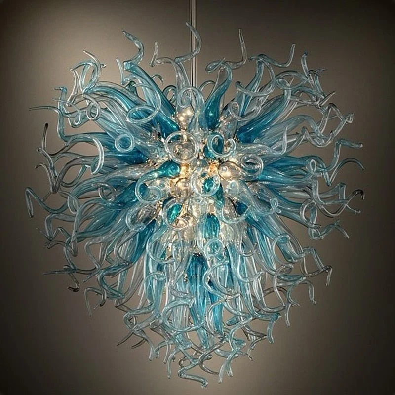 Luksus LED håndblæst glas lysekroner til stuen ATY Home Decor