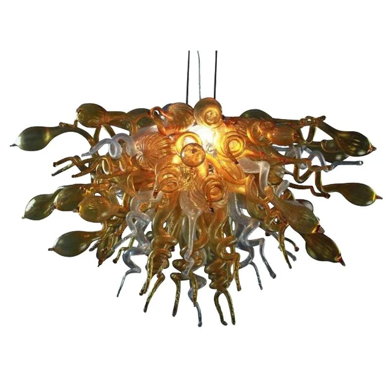 Moderne Murano glas lysekrone lamper kobber krystal lysekrone belysning ATY Home Decor
