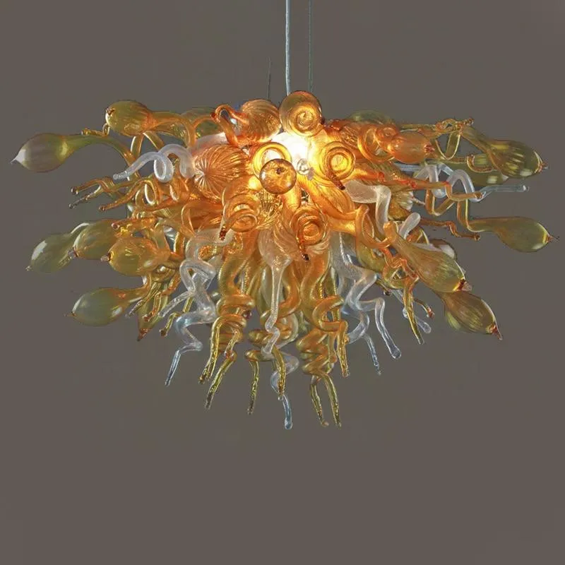 Moderne Murano glas lysekrone lamper kobber krystal lysekrone belysning ATY Home Decor