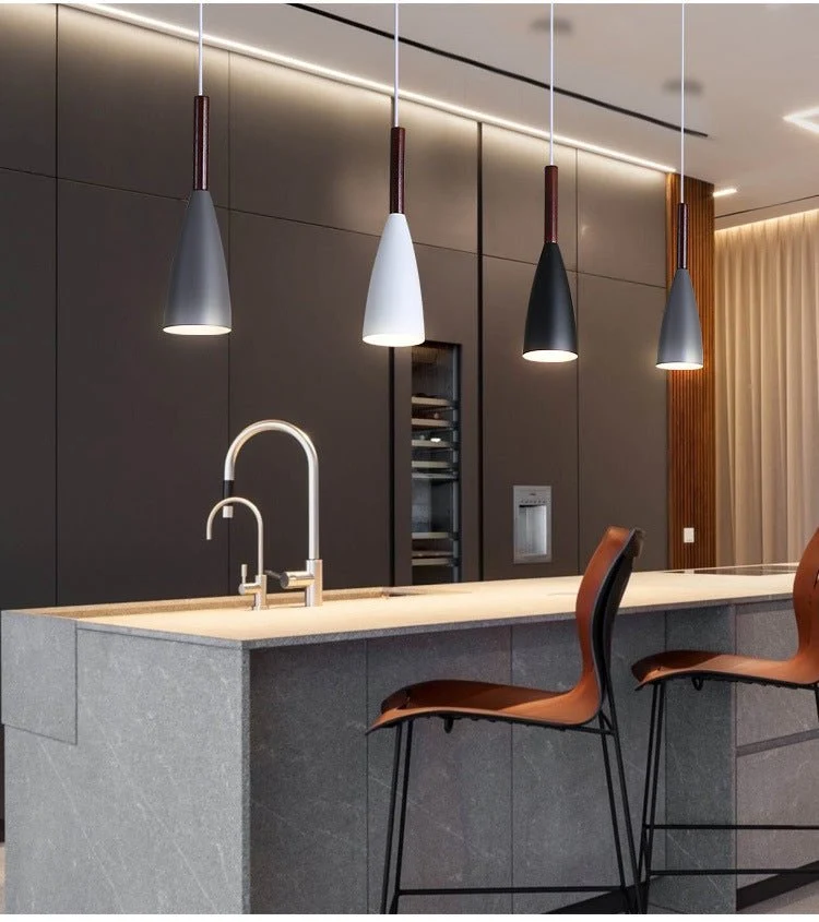 Moderne Pendel Køkken Hængelampe Spisestue Køkken Belysningsarmatur Loft Decor Trælampe Armatur Luster ATY Home Decor