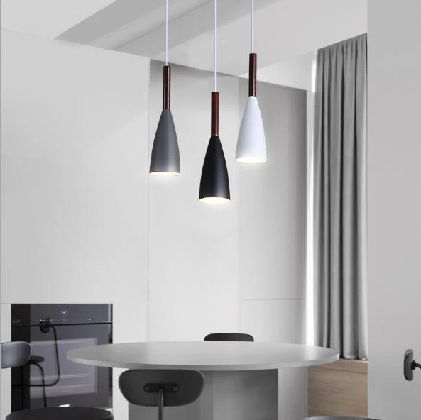 Moderne Pendel Køkken Hængelampe Spisestue Køkken Belysningsarmatur Loft Decor Trælampe Armatur Luster ATY Home Decor