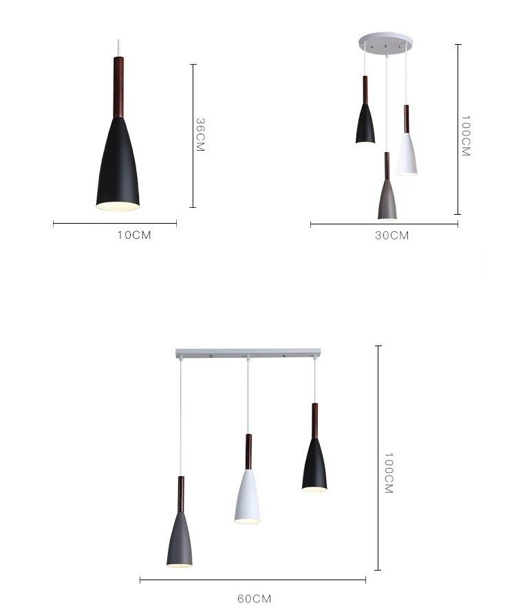 Moderne Pendel Køkken Hængelampe Spisestue Køkken Belysningsarmatur Loft Decor Trælampe Armatur Luster ATY Home Decor