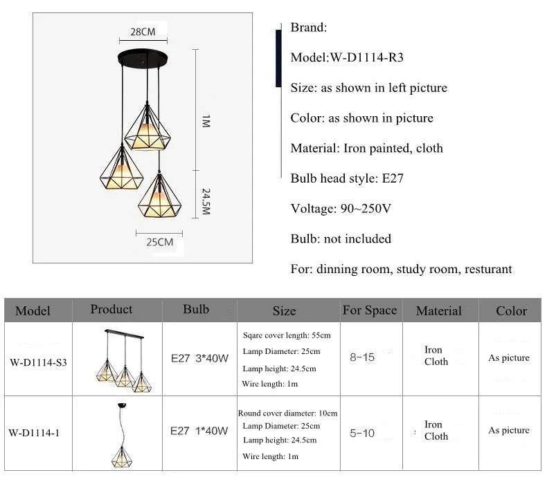 Moderne pendellampe lys jernramme pendellamper til køkkenø spisestue boligindretning armatur ATY Home Decor