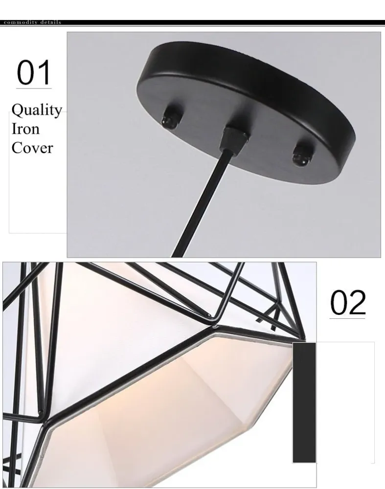 Moderne pendellampe lys jernramme pendellamper til køkkenø spisestue boligindretning armatur ATY Home Decor