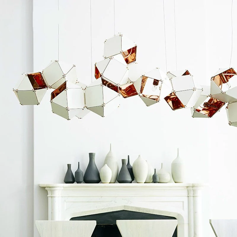 Postmoderne Led Pendel Designer'S Belysning Restaurant Studio Metal Lamper Dna Creative Armatur Hvid Sort Luster ATY Home...